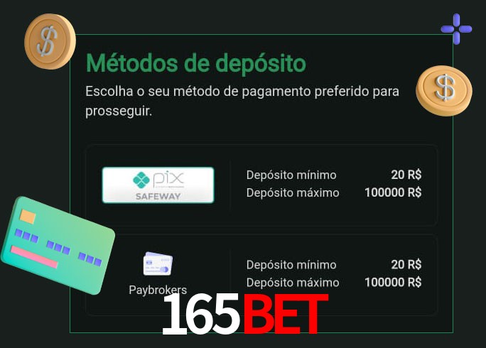 O cassino 165BETbet oferece uma grande variedade de métodos de pagamento